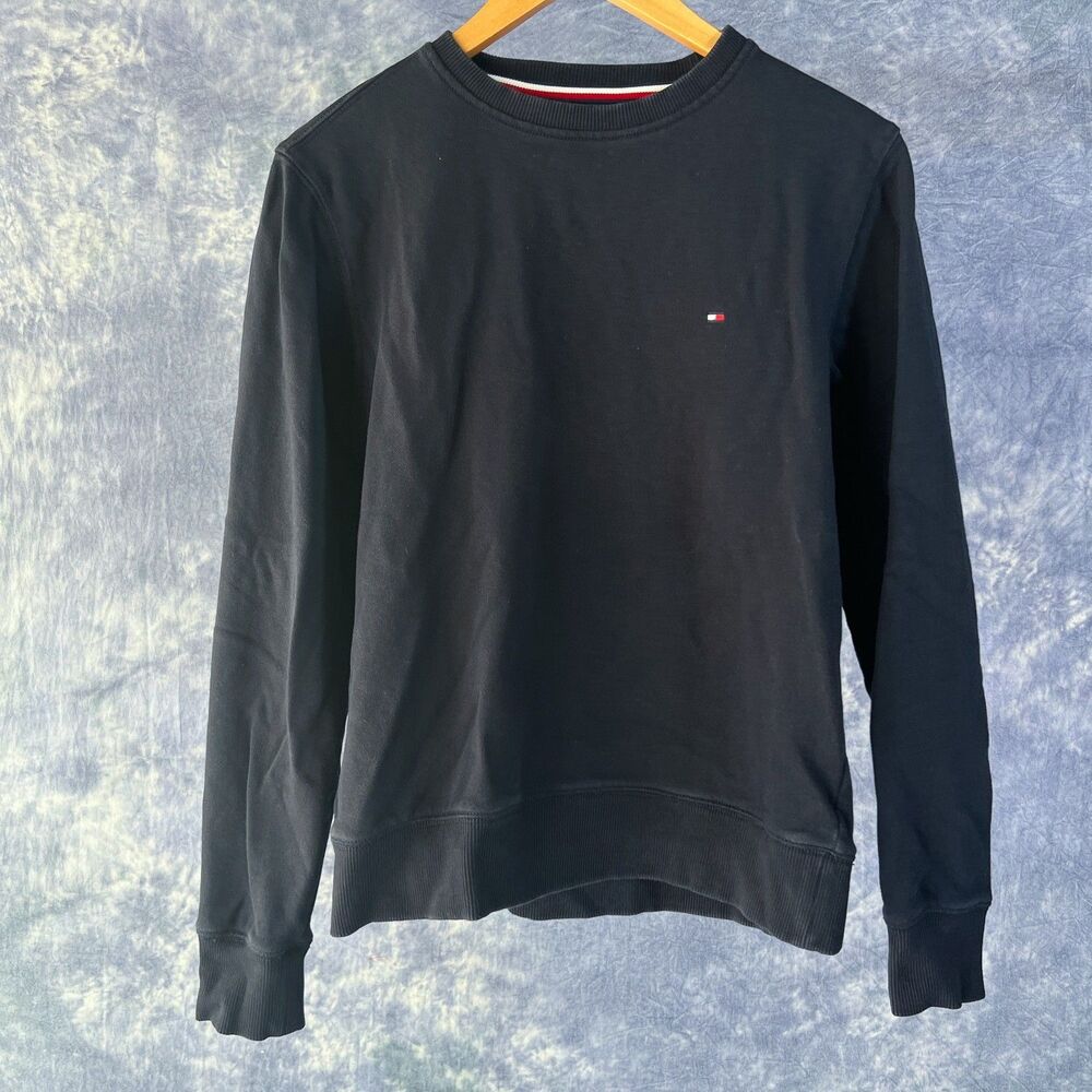 Tommy Hilfiger Men's Pullover Sweatshirt Navy Blue Crew Neck S
